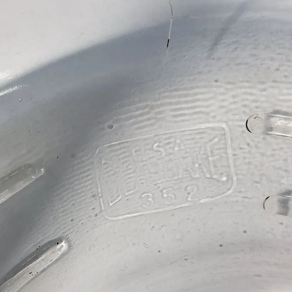 Vintage Glasbake Heavy Clear Glass Tube Pan Bundt Angel Food Cake Model 352
